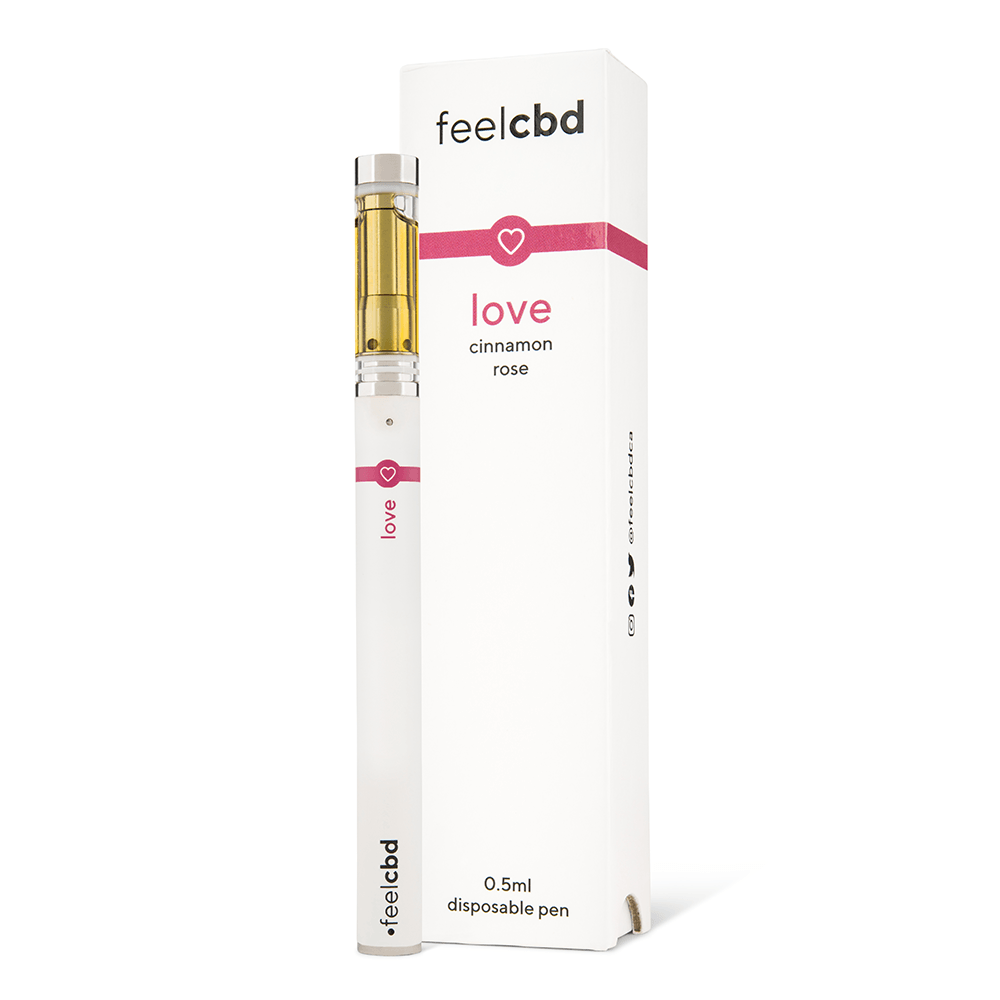 FeelCBD – Love – Dispsable CBD Vape Pen 0.5ml | BC Weed Edible Canada FeelCBD – Love – Dispsable CBD Vape Pen 0.5ml | BC Weed Edible Canada