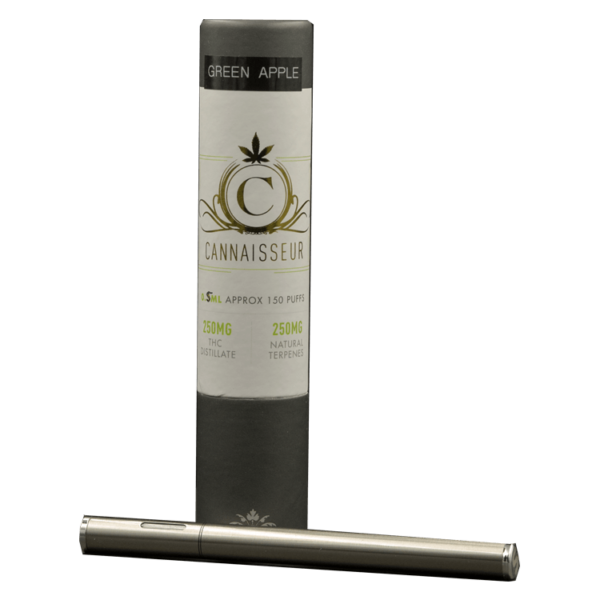 Cannaisseur – Disposable THC Distillate Pen – Green Apple 0.5ml | BC Weed Edible Canada