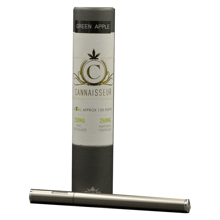 Cannaisseur – Disposable THC Distillate Pen – Green Apple 0.5ml | BC Weed Edible Canada