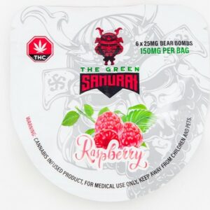 The Green Samurai – Raspberry Gummies – 150mg | BC Weed Edible Canada The Green Samurai – Raspberry Gummies – 150mg | BC Weed Edible Canada