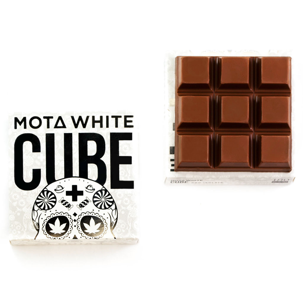 MOTA White Cube – 180mg CBD Milk Chocolate Cube | BC Weed Edible Canada