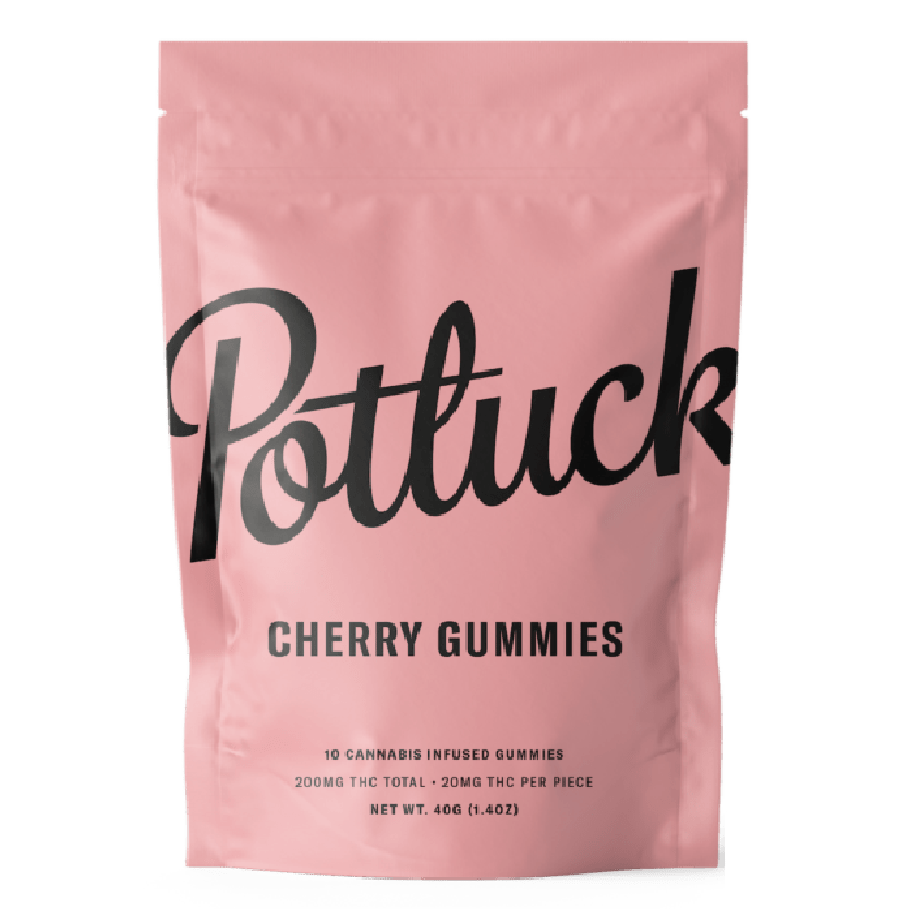 Potluck Extracts – Cherry Gummies – 200mg THC | BC Weed Edible Canada