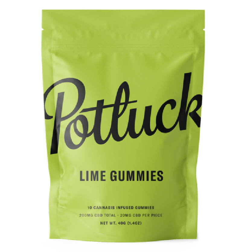 Potluck Extracts – Lime Gummies (CBD) – 200mg | BC Weed Edible Canada