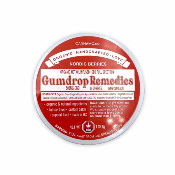 Gumdrop Remedies – Nordic Berries – 500mg CBD | BC Weed Edible Canada