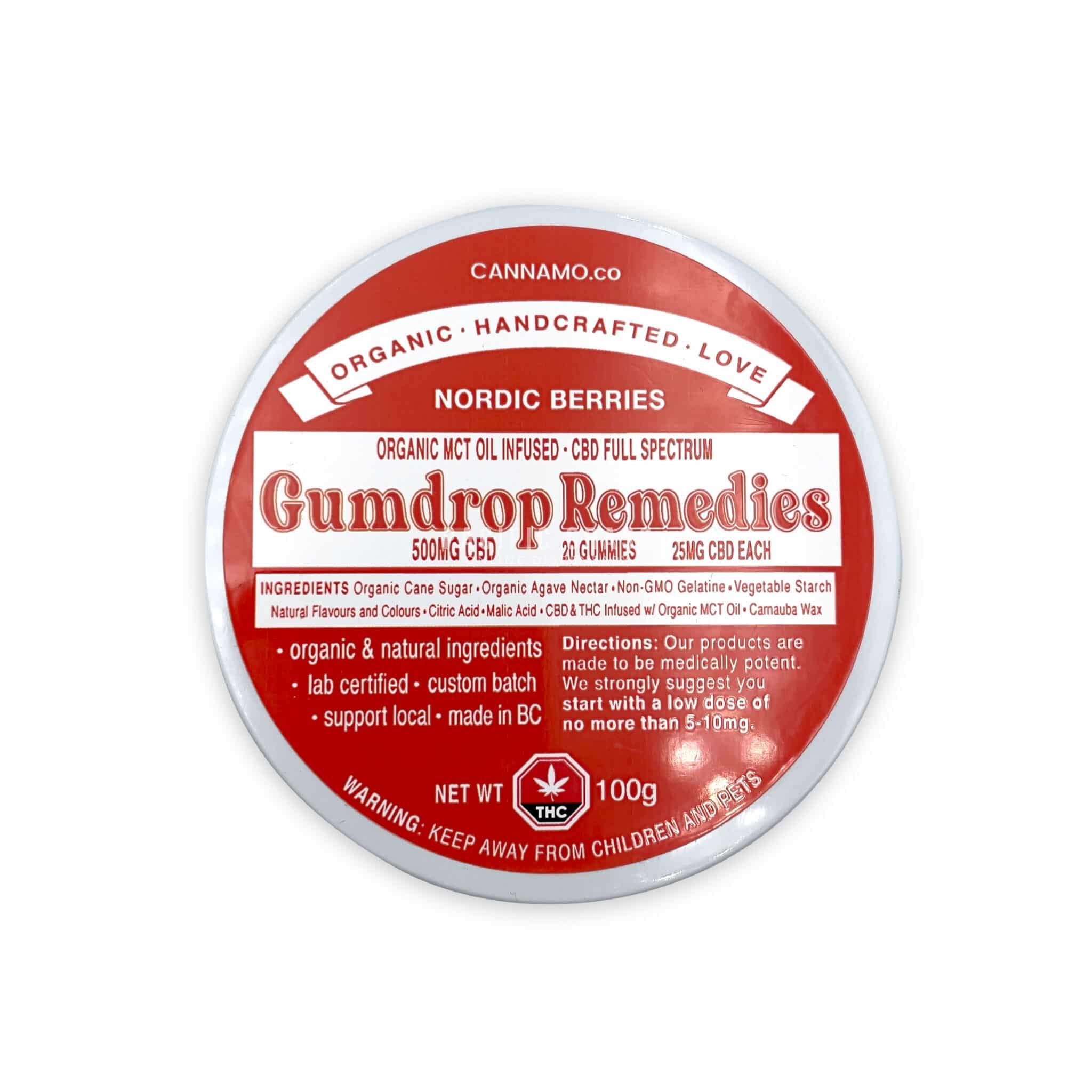 Gumdrop Remedies – Nordic Berries – 500mg CBD | BC Weed Edible Canada