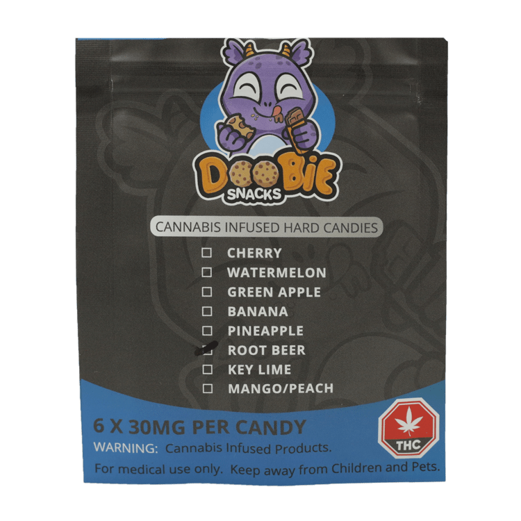 Doobie Snacks – Hard Candies – 180mg THC | BC Weed Edible Canada